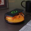 شارژر وایرلس و چراغ خواب رومیزی طرح شعله